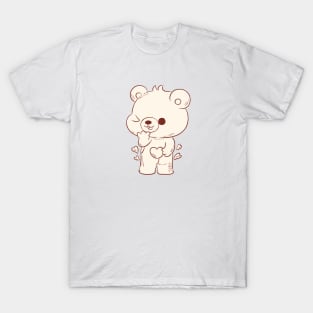 Osito Bongo, Ama el Amor no7 Blanco y Cafe T-Shirt